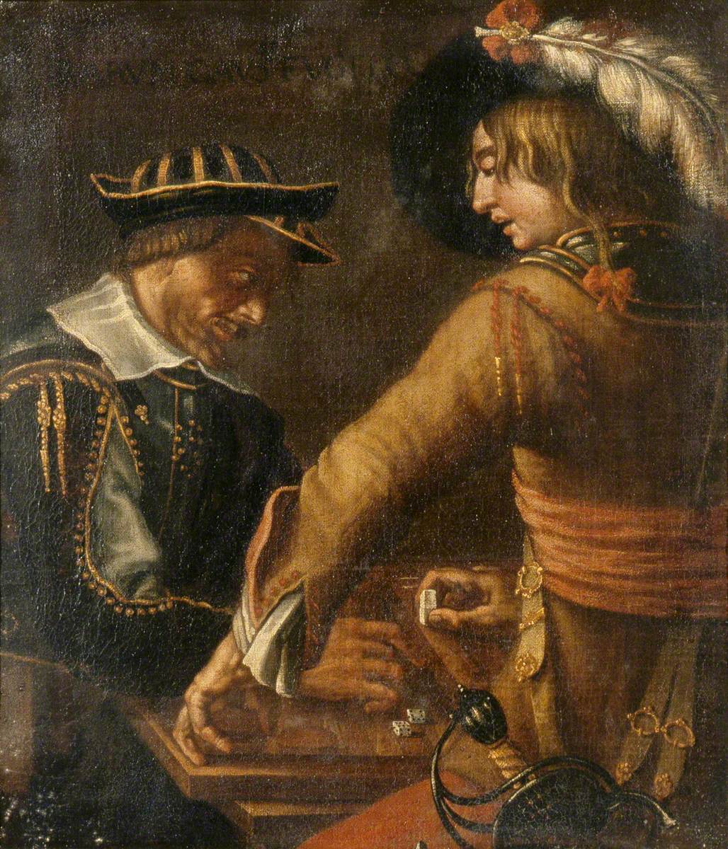 Des soldats jouent au Trik-Trak - Bartolomeo Manfredi