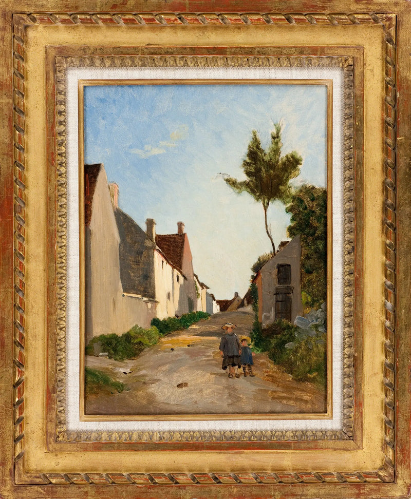 Rua da aldeia, Chailly - Frédéric Bazille