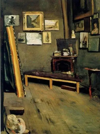 Reproduction du tableau « L'Atelier de l'artiste, rue Visconti - Frédéric Bazille » par Alpha Reproduction en peinture à l’huile