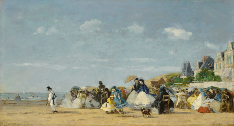 A praia em Trouville - Eugène Boudin