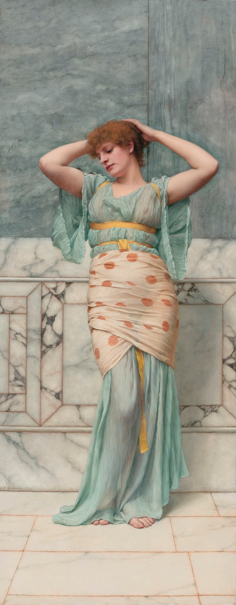 La beauté dans une pièce en marbre - John William Godward