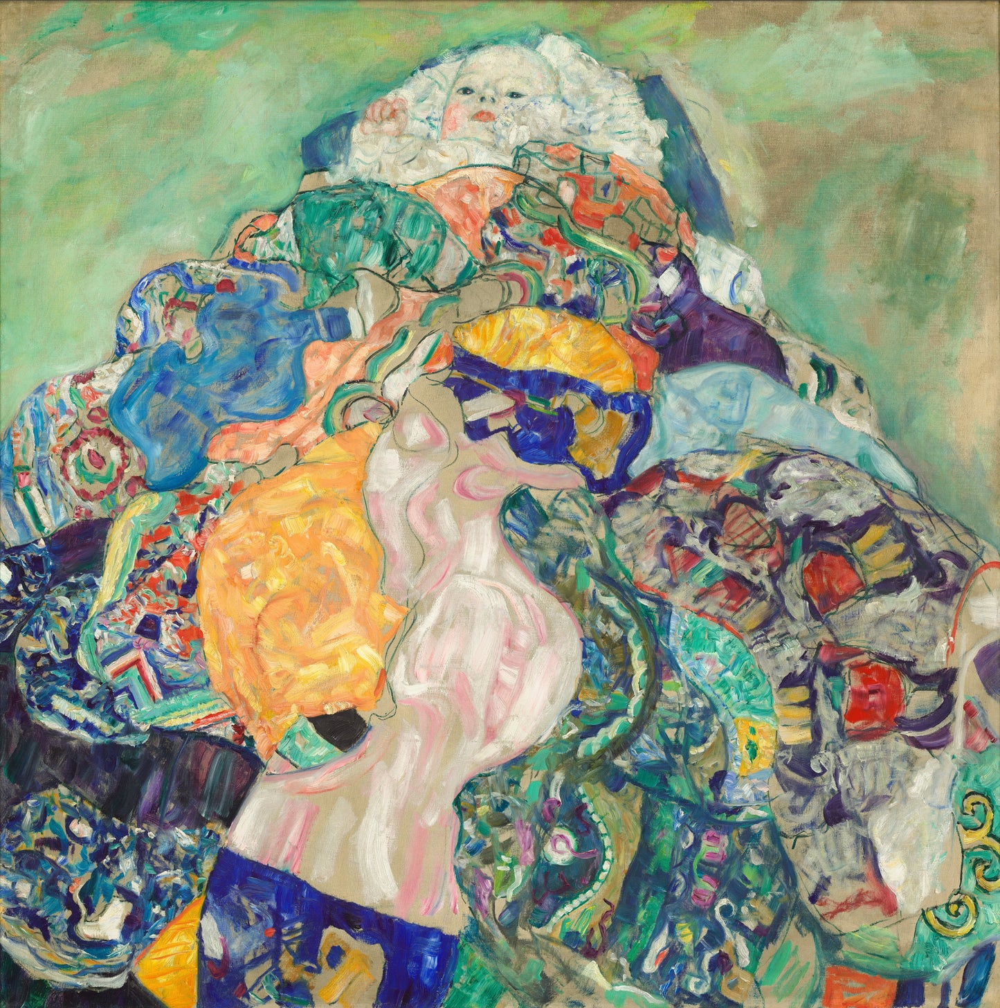 👶🎨 Bebê no Berço – Gustav Klimt (1917–1918)