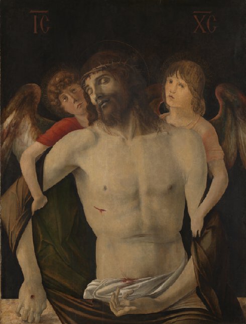 O Cristo Morto Sustentado por Anjos - Giovanni Bellini