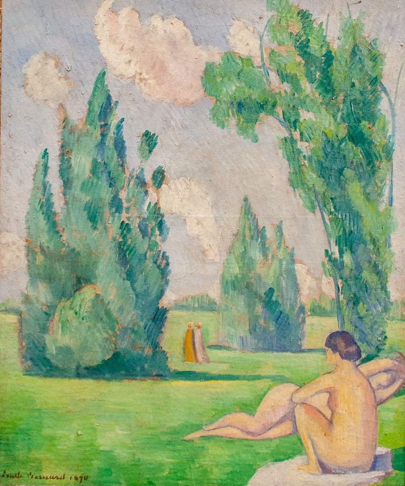 Nu em uma paisagem - Émile Bernard