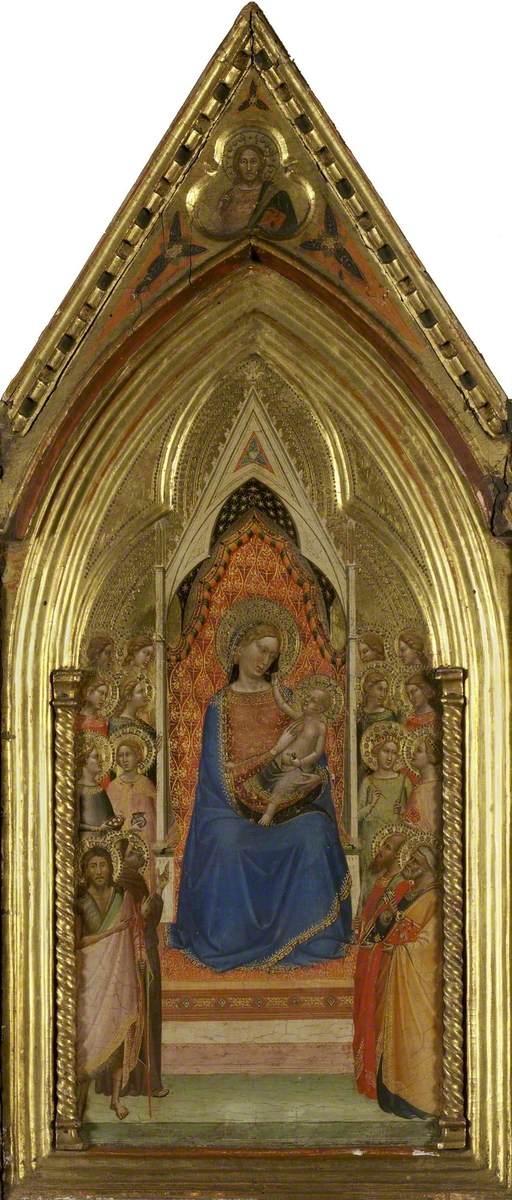La Vierge à l'Enfant trônant avec des saints (triptyque, panneau central) - Bernardo Daddi