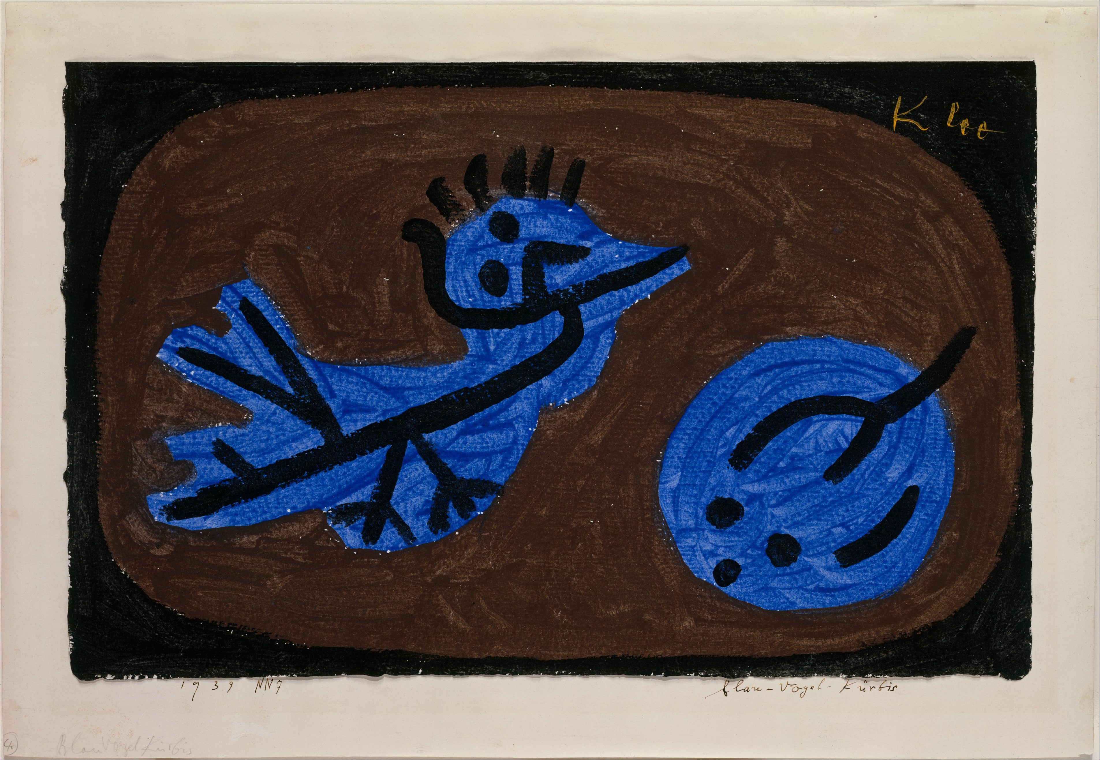Pássaro-azul-abóbora - Paul Klee