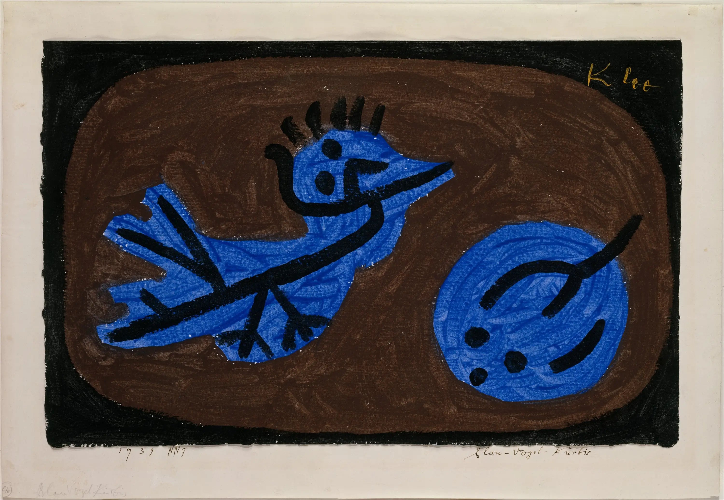Oiseau-bleu-citrouille - Paul Klee - Alpha Reproduction