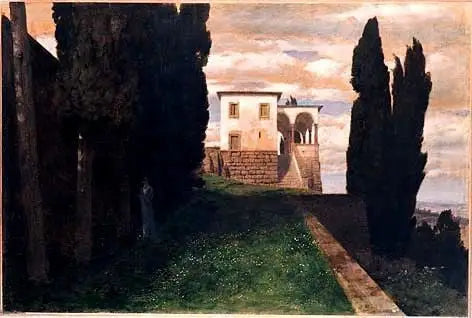 Villa italiana no outono - Arnold Böcklin