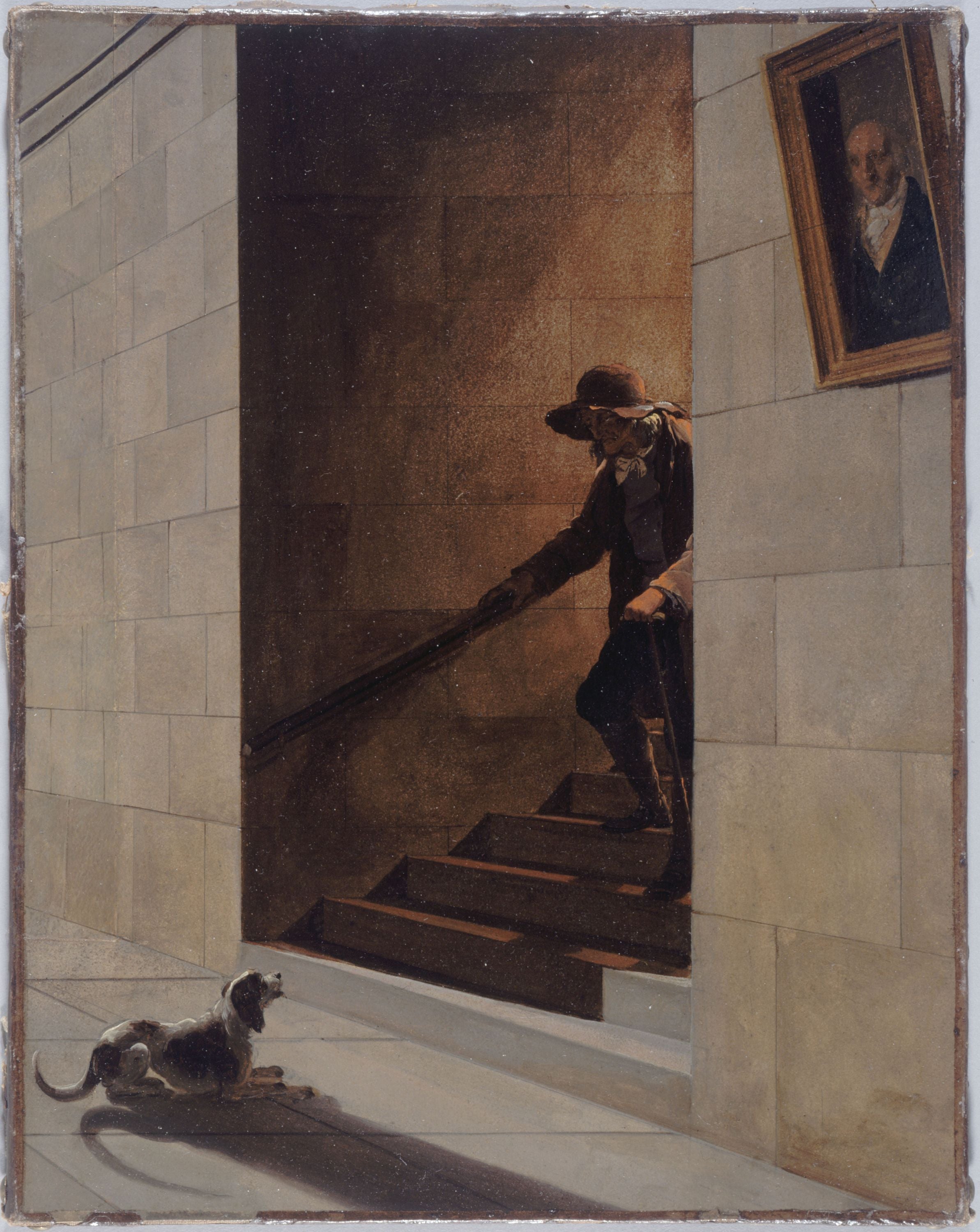 La Descente de l'escalier - Louis-Léopold Boilly