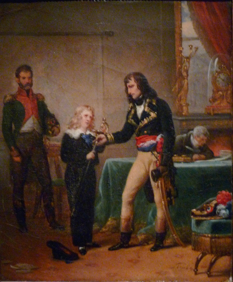 O general Bonaparte entregando ao jovem Eugène de Beauharnais a espada de seu pai - Charles de Steuben
