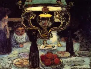 Reproduction du tableau « La Lampe - Pierre Bonnard » par Alpha Reproduction en peinture à l’huile