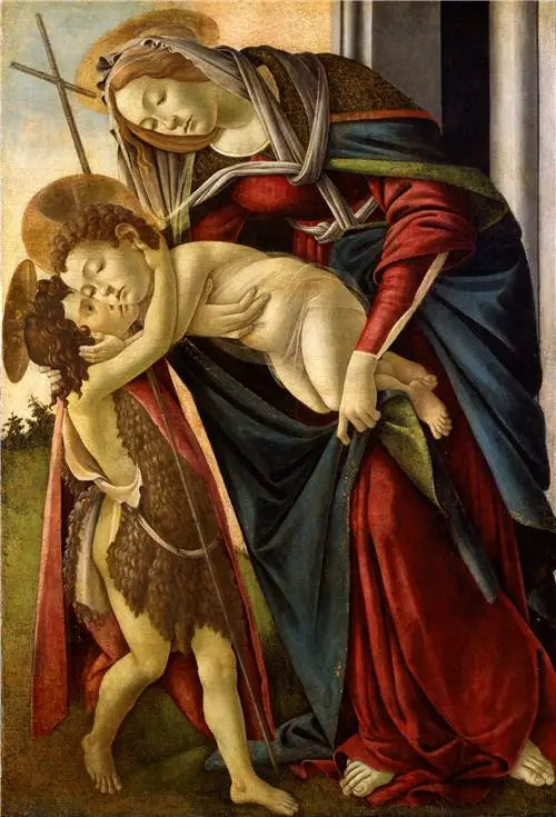 La Vierge à l’Enfant avec le petit saint Jean-Baptiste - Sandro Botticelli - Alpha Reproduction