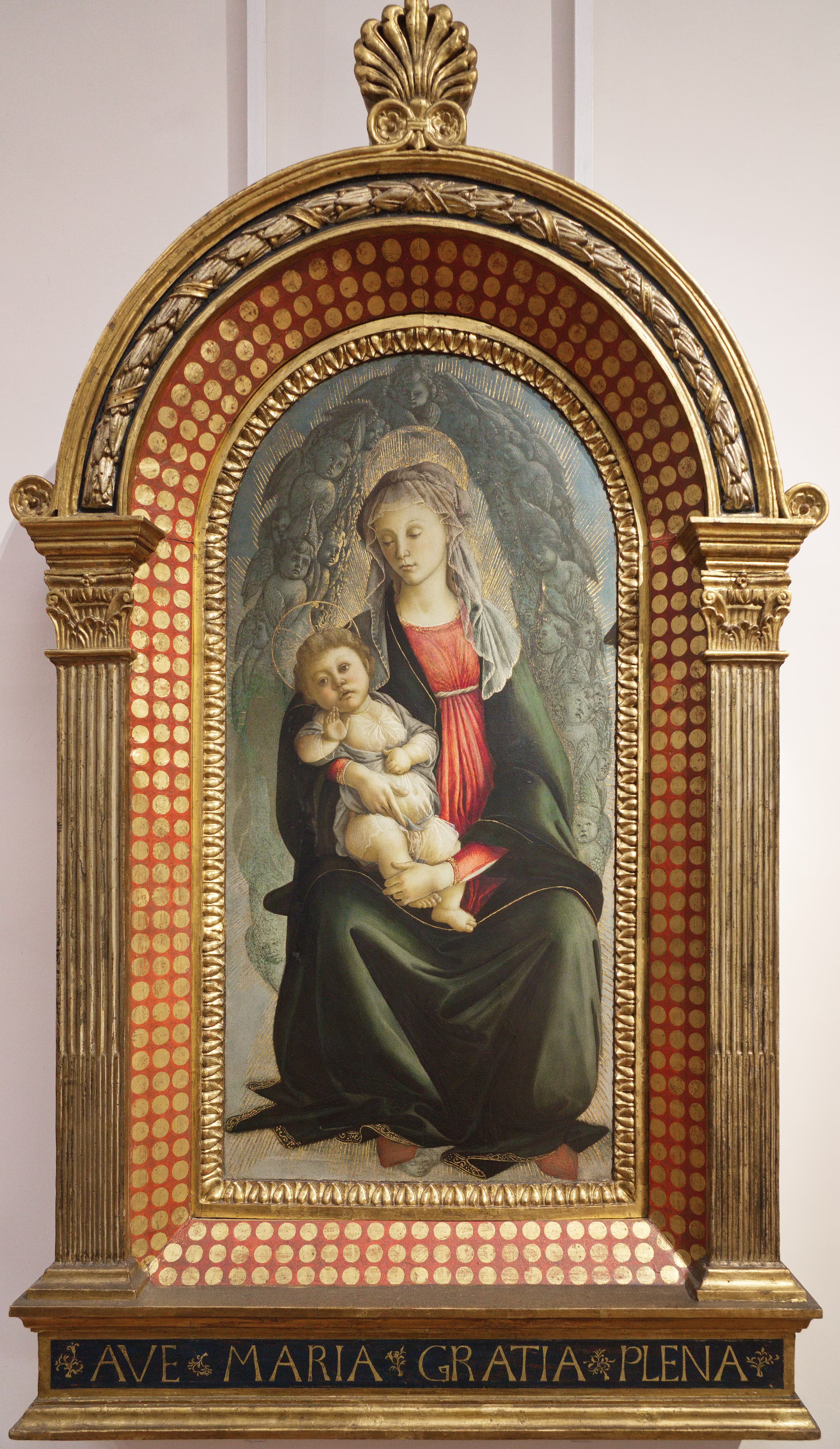 A Virgem e o Menino em uma glória de serafins - Sandro Botticelli