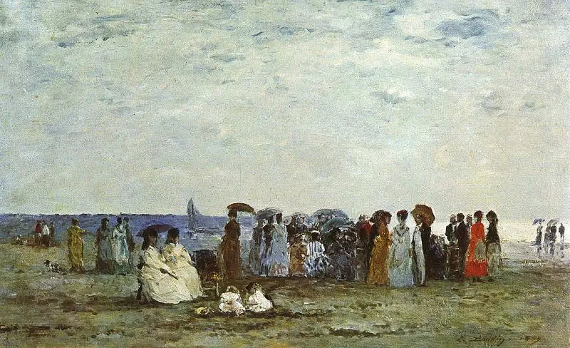 Banheiros na praia de Trouville - Eugène Boudin