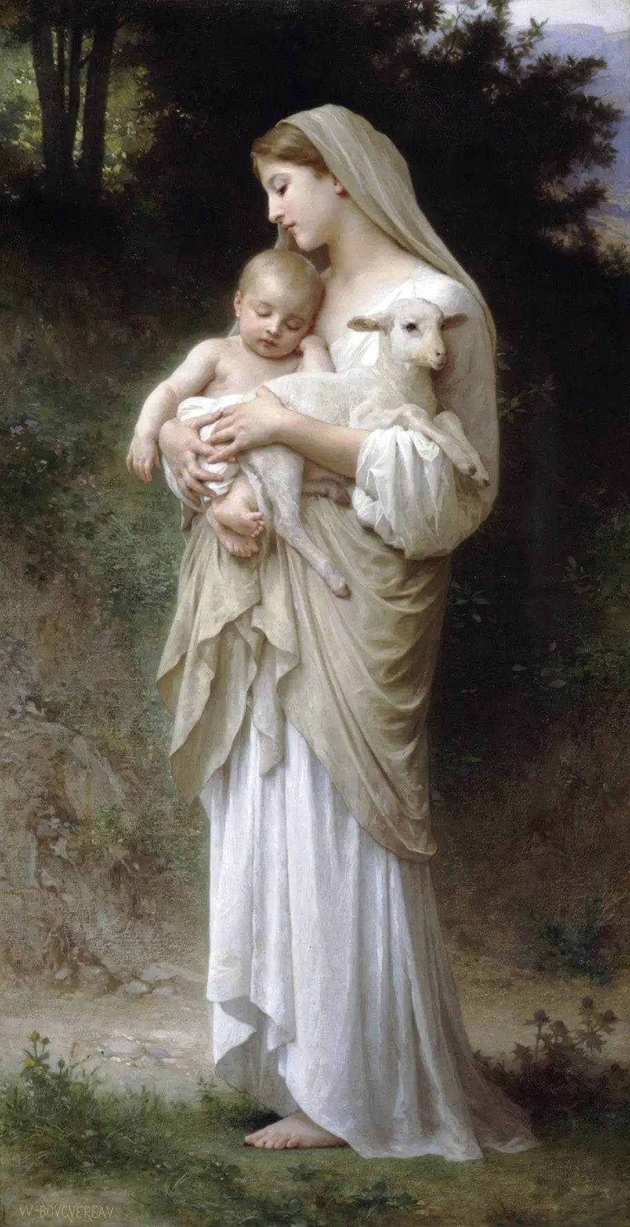 Reproduction du tableau « L'Innocence - Bouguereau » par Alpha Reproduction en peinture à l’huile
