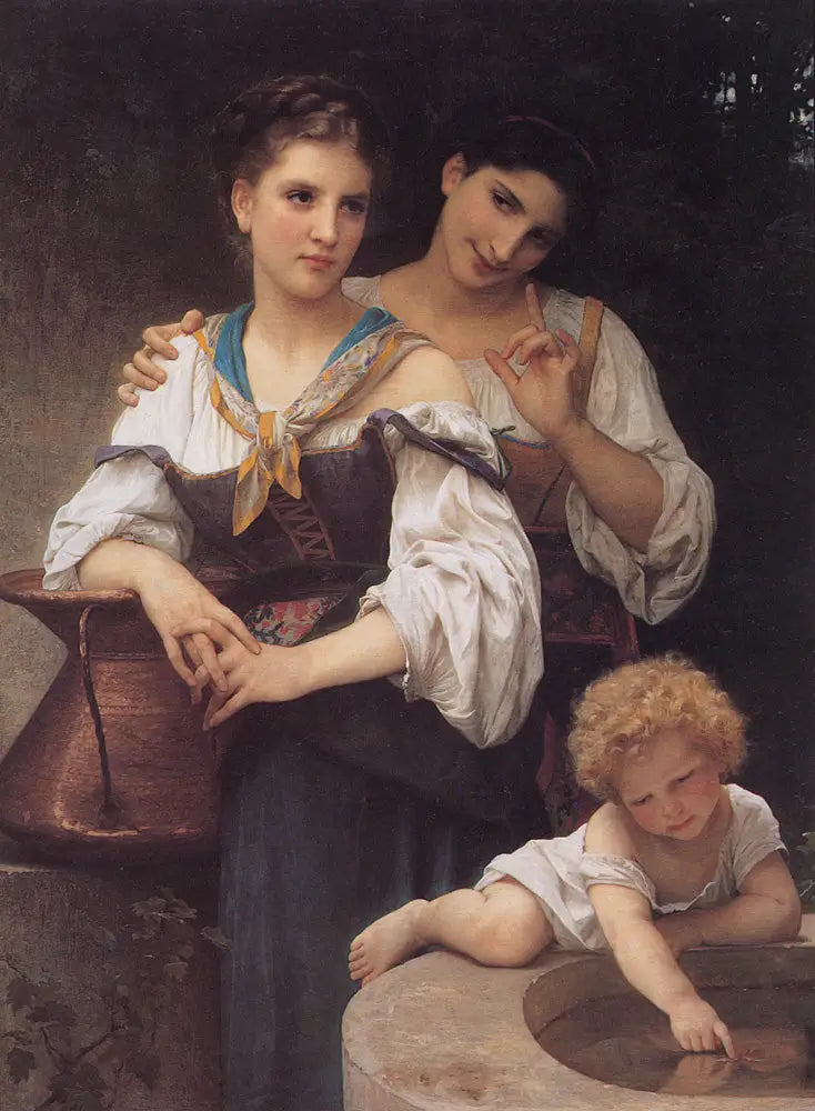 Reproduction du tableau « Le Secret - Bouguereau » par Alpha Reproduction en peinture à l’huile
