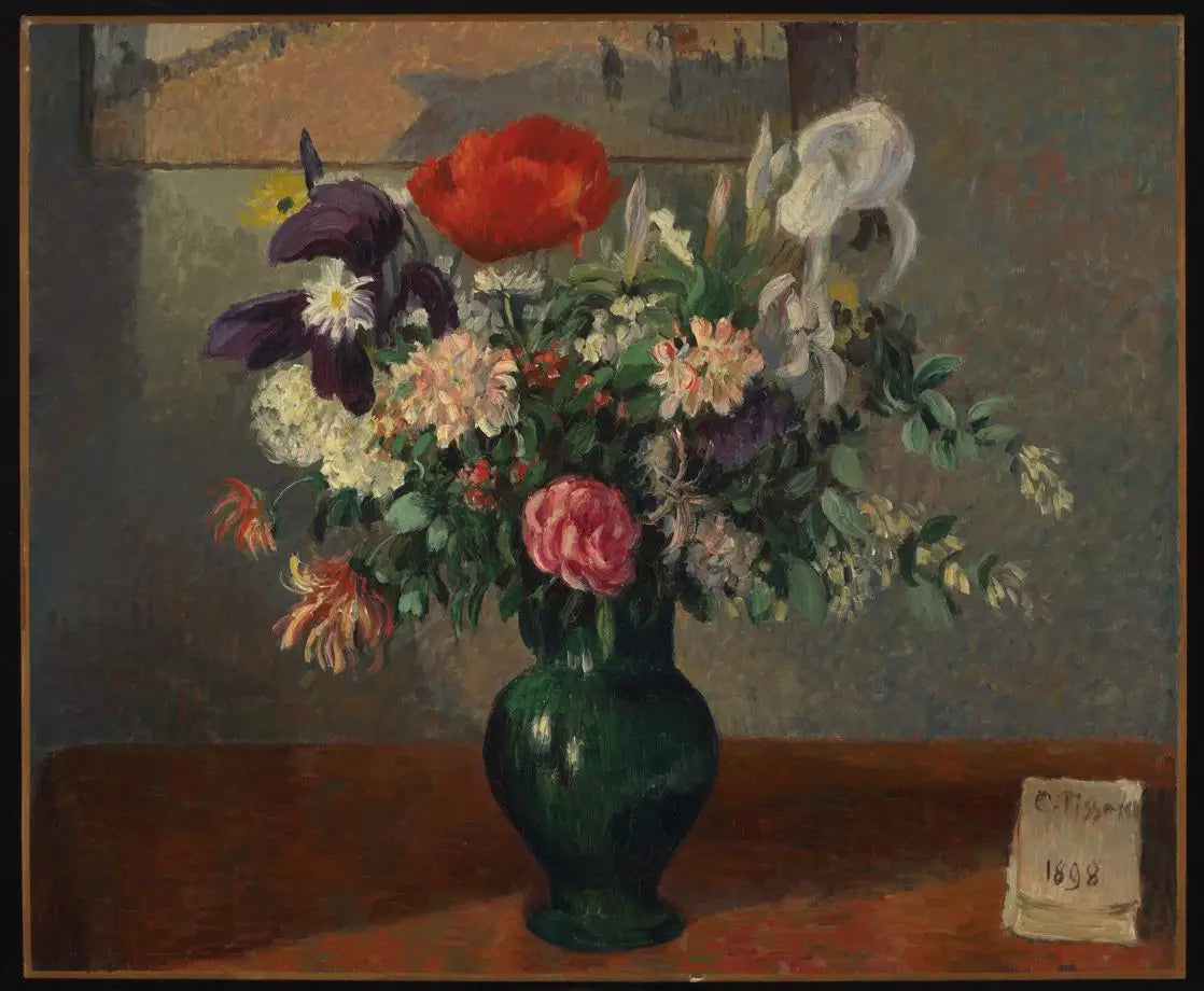 Reproduction du tableau « Bouquet de fleurs - Camille Pissarro » par Alpha Reproduction en peinture à l’huile