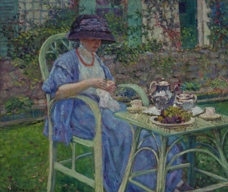 Pequeno-almoço no jardim - Frederick Carl Frieseke