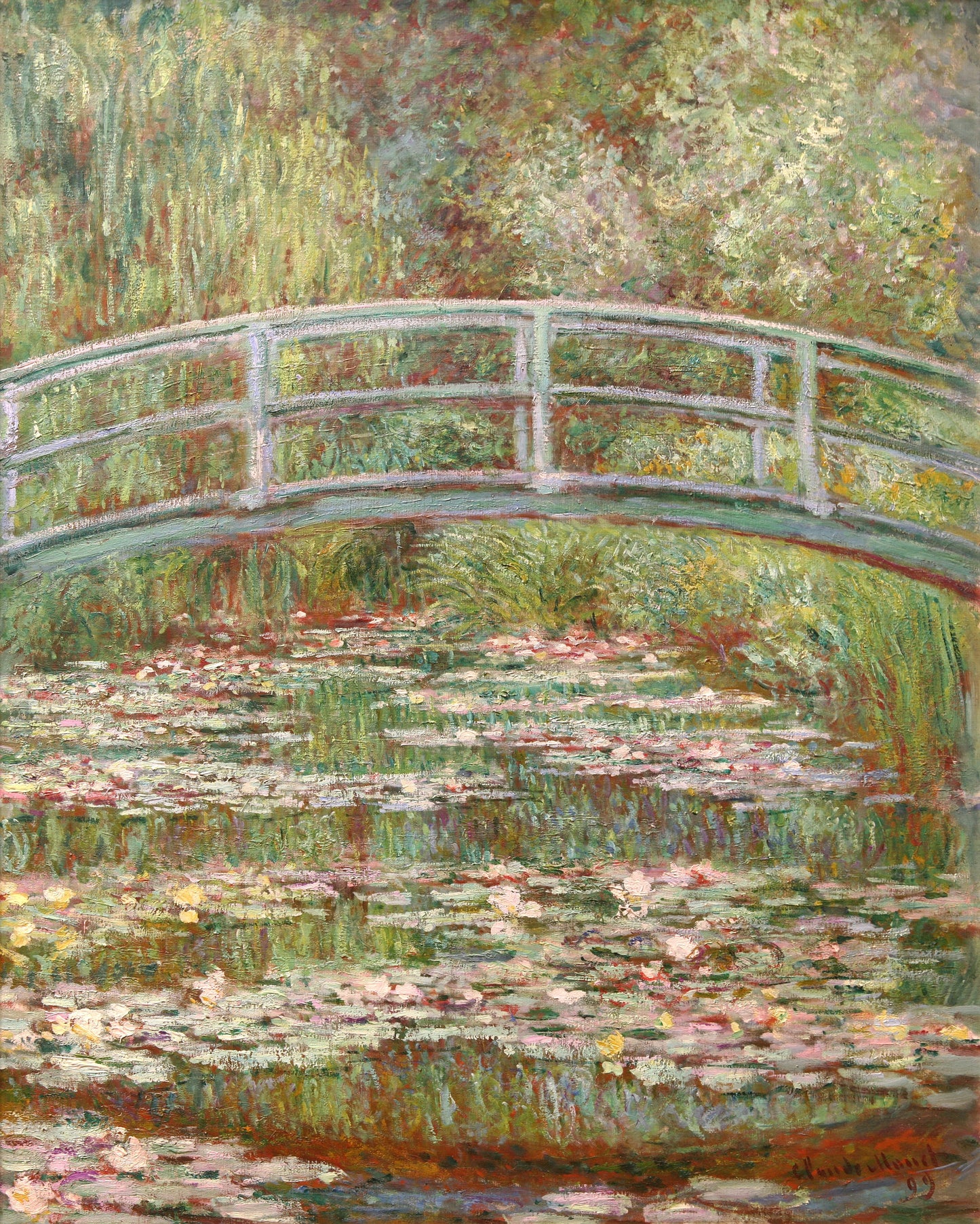Reproduction du tableau « Le Bassin aux nymphéas - Claude Monet » par Alpha Reproduction en peinture à l’huile