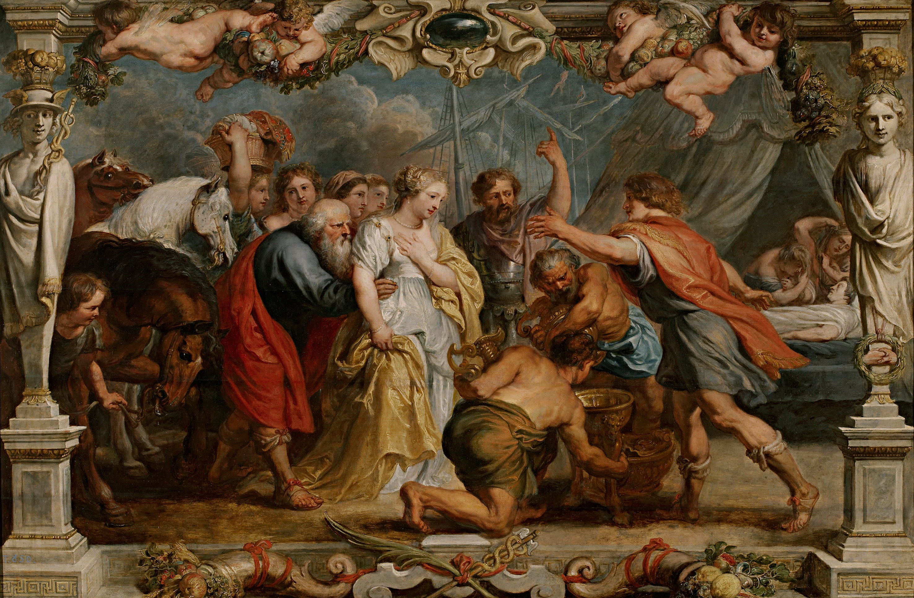 Briséis rendue à Achille par Nestor - Peter Paul Rubens