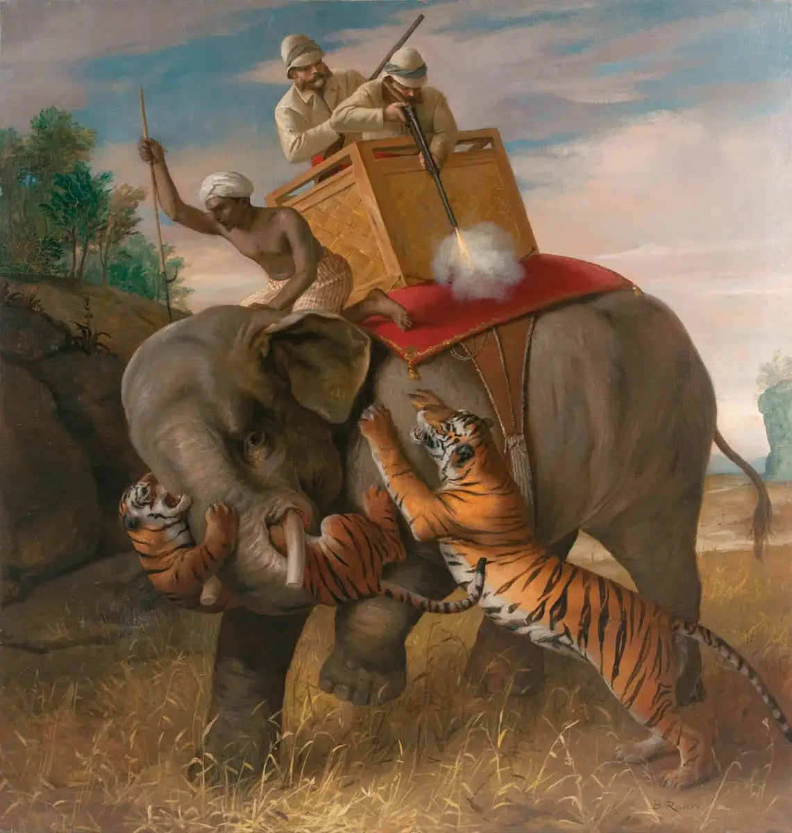 Chasse au tigre - Briton Rivière - Alpha Reproduction
