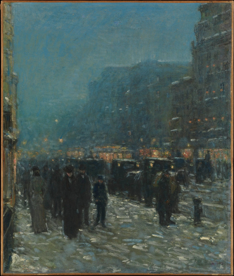 Broadway e a 42ª rua - Childe Hassam