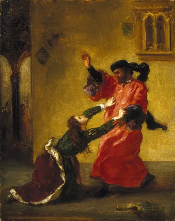 Reproduction du tableau « Desdémone maudite par son père - Eugène Delacroix » par Alpha Reproduction en peinture à l’huile