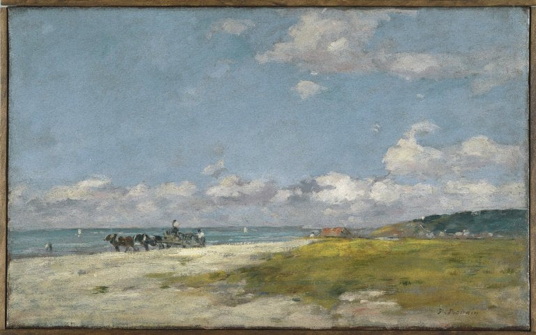 Reproduction du tableau « Trouville, La Plage - Eugène Boudin » par Alpha Reproduction en peinture à l’huile