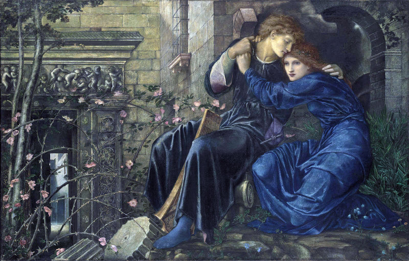 O amor entre as ruínas - Edward Burne-Jones