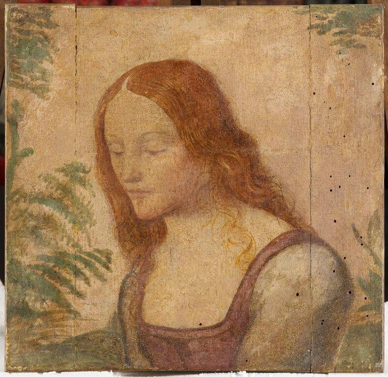 Buste de jeune fille avec les cheveux détachés - Bernardino Luini