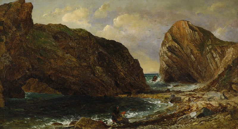 À beira-mar, Lulworth - Jasper Francis Cropsey