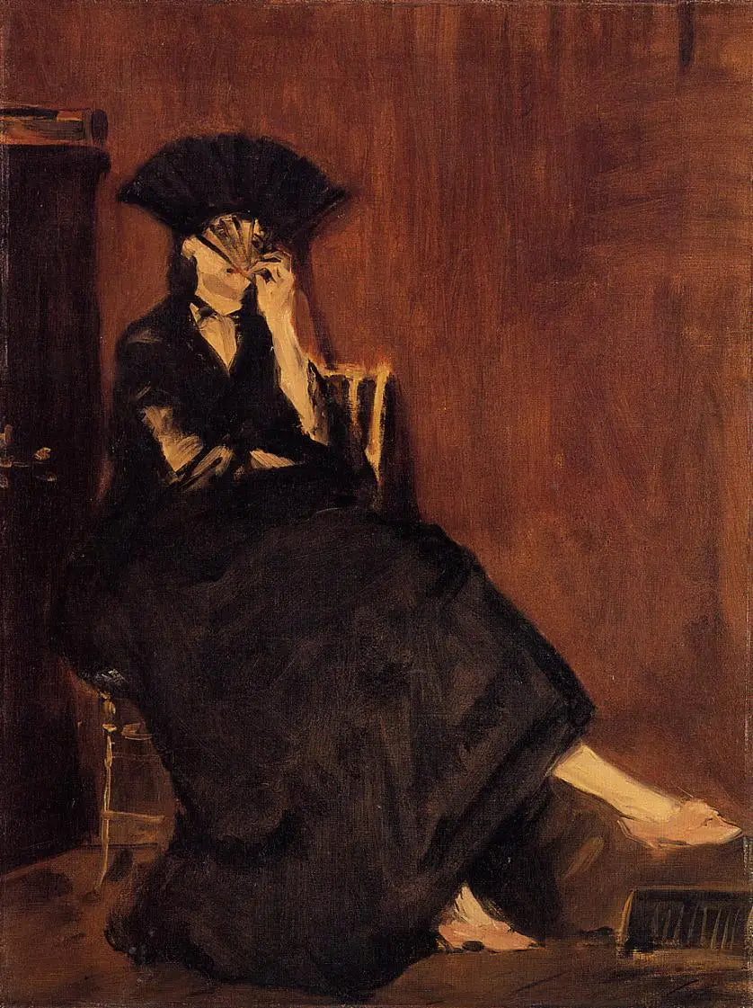 Reproduction du tableau « Berthe Morisot à l'éventail - Édouard Manet » par Alpha Reproduction en peinture à l’huile