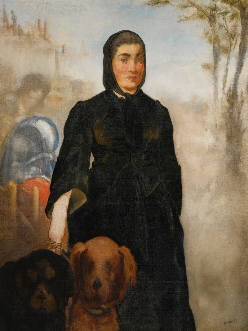 Mulher com cães - Édouard Manet