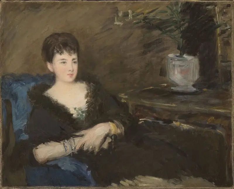 Reproduction du tableau « Mademoiselle Isabelle Lemmonier - Édouard Manet » par Alpha Reproduction en peinture à l’huile