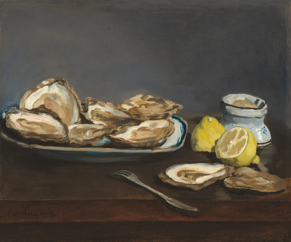 Reproduction du tableau « Huîtres - Édouard Manet » par Alpha Reproduction en peinture à l’huile