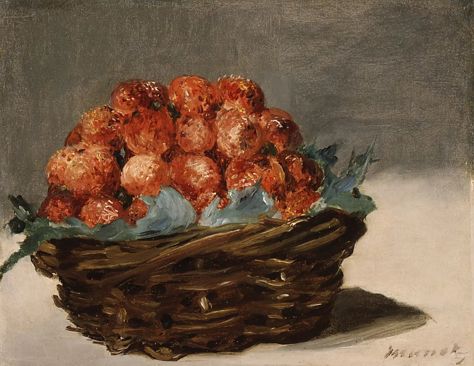 Reproduction du tableau « Fraises - Édouard Manet » par Alpha Reproduction en peinture à l’huile