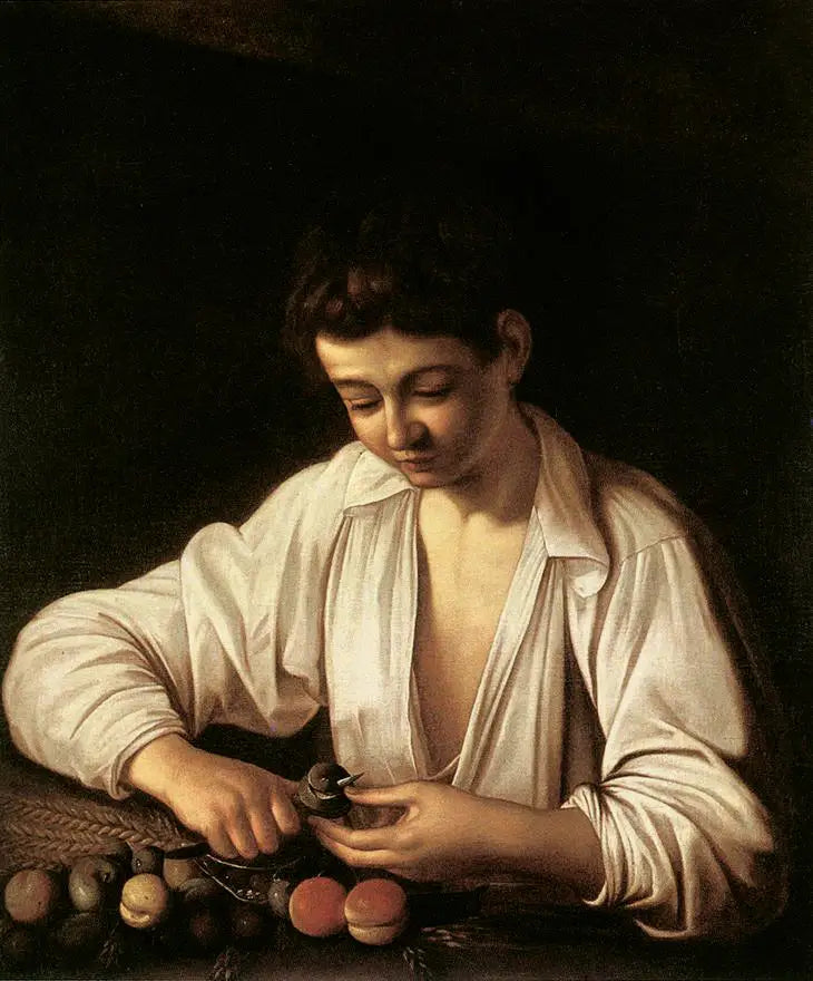 Menino descascando peras - Caravaggio
