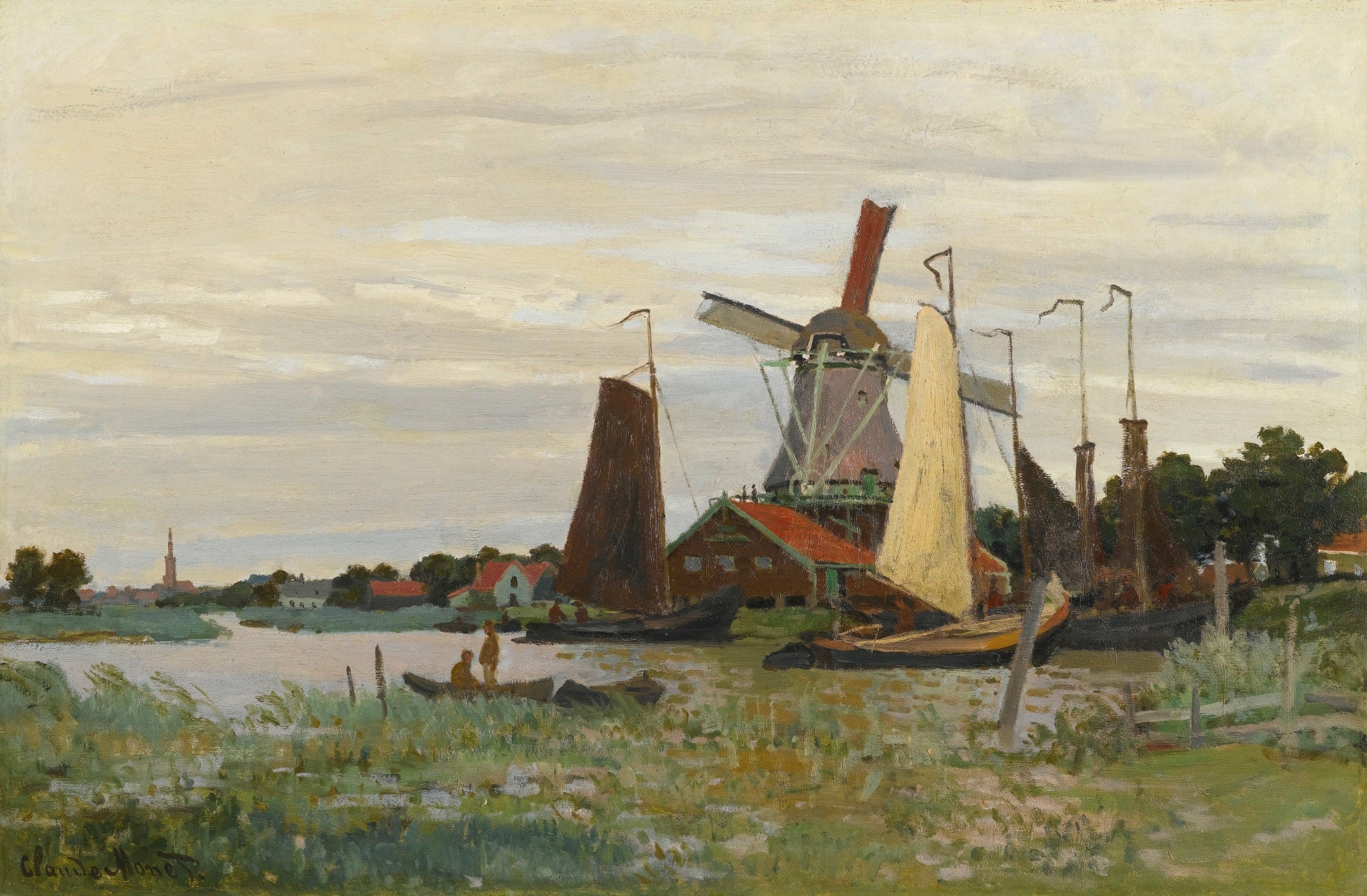 Reproduction du tableau « Un Moulin à Zaandam - Claude Monet » par Alpha Reproduction en peinture à l’huile