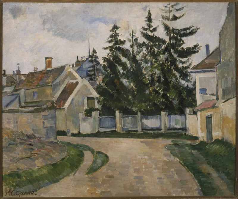Casas e pinheiros - Paul Cézanne