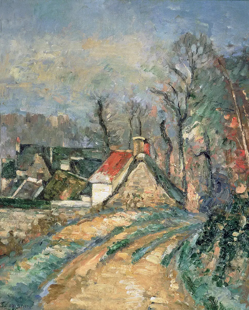 Chalés em Auvers-sur-Oise no inverno - Paul Cézanne