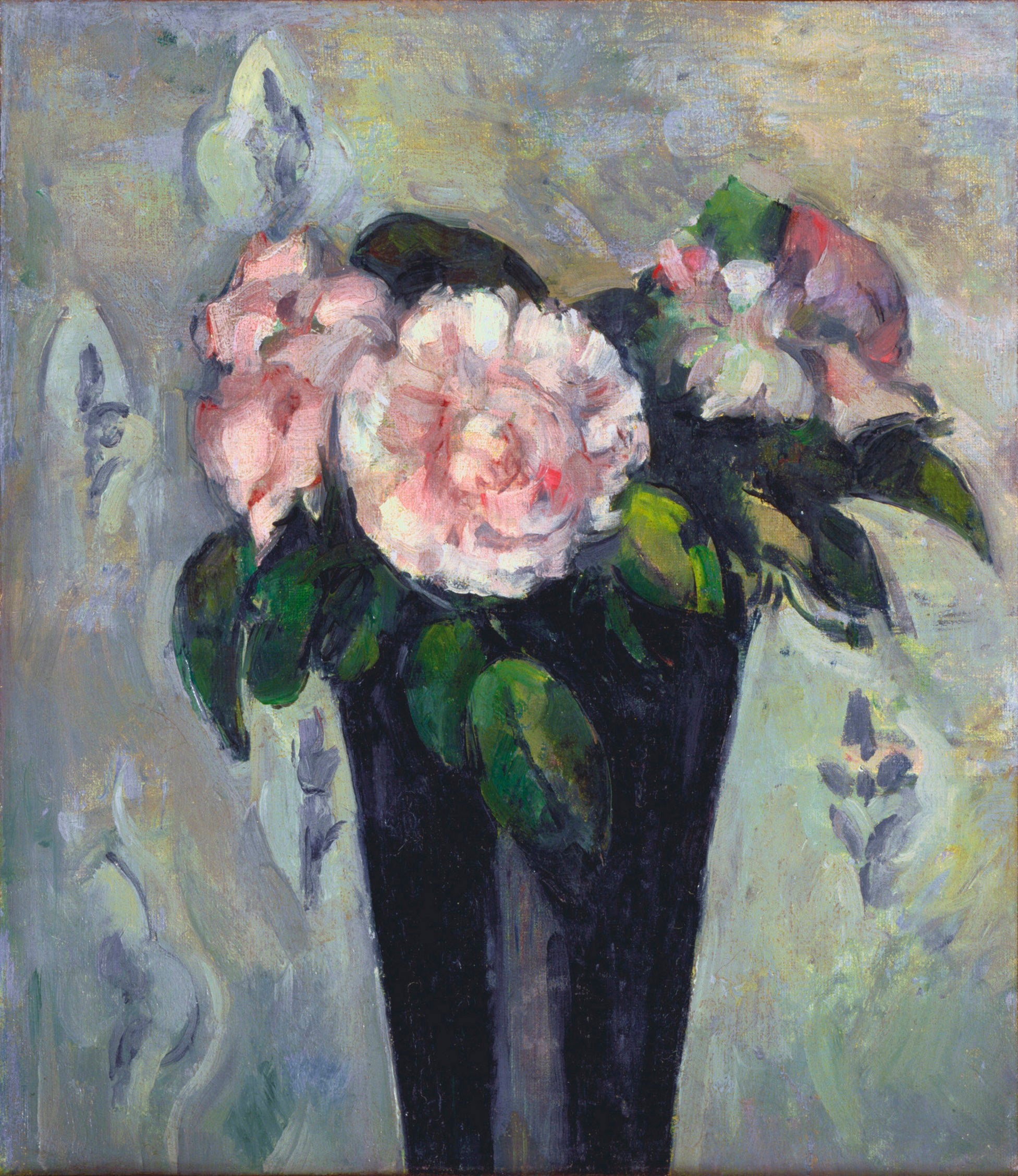 Reproduction du tableau « Le Vase bleu sombre - Paul Cézanne » par Alpha Reproduction en peinture à l’huile
