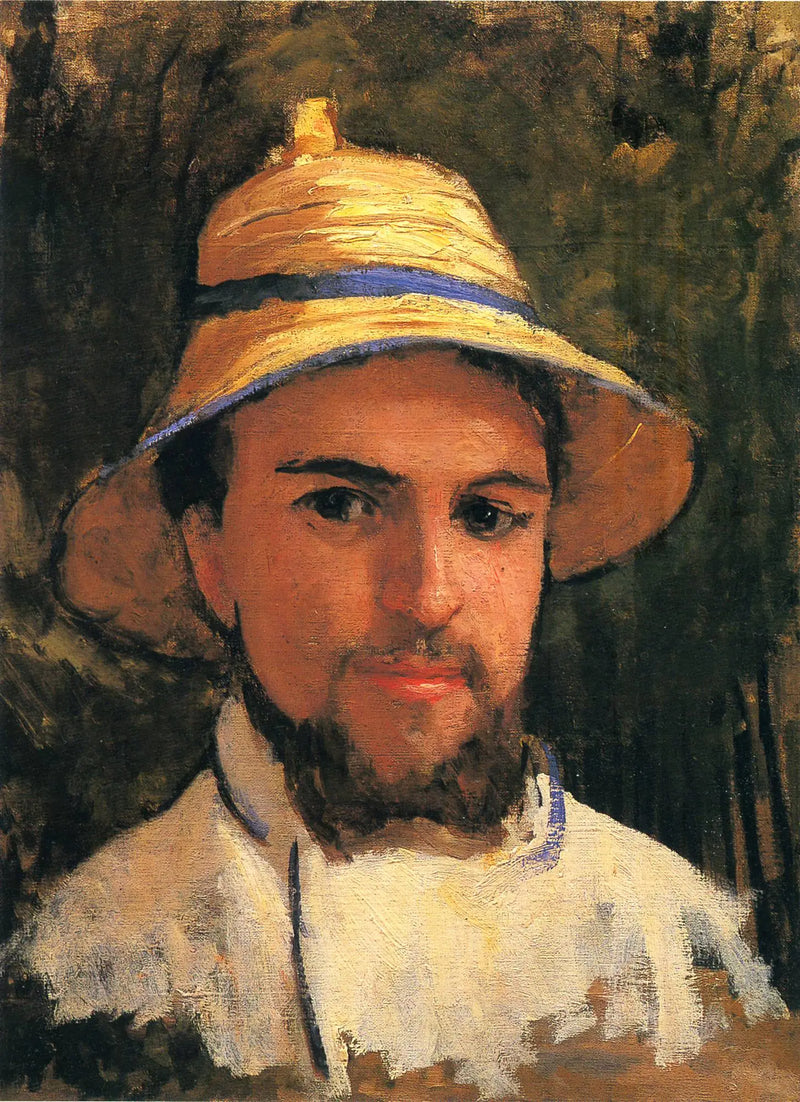 Autorretrato com chapéu de palha - Gustave Caillebotte