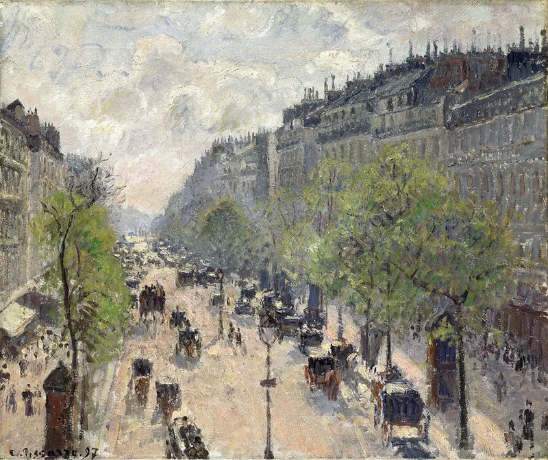Boulevard Montmartre, Primavera - Camille Pissarro