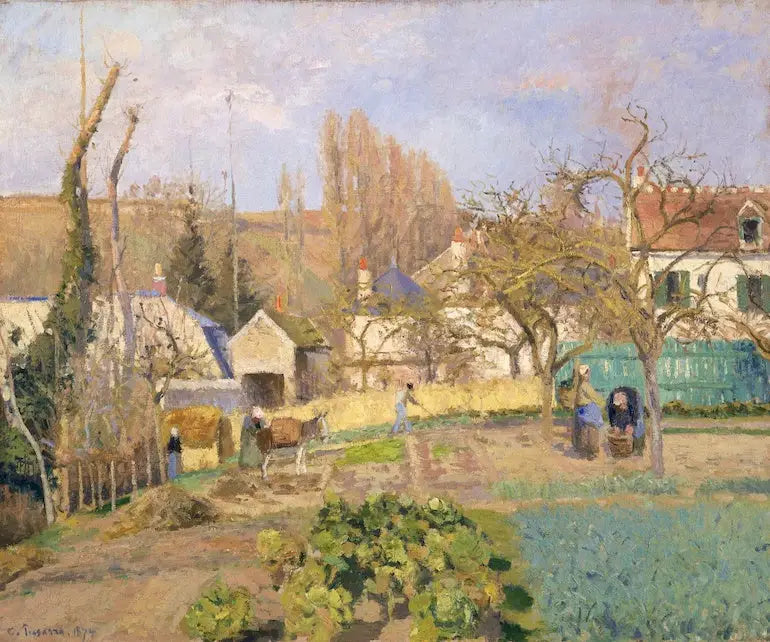 Reproduction du tableau « Potagers de L'Hermitage, Pontoise - Camille Pissarro » par Alpha Reproduction en peinture à l’huile