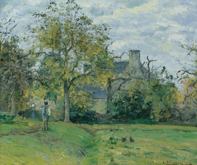 A casa de Piette em Montfoucault - Camille Pissarro