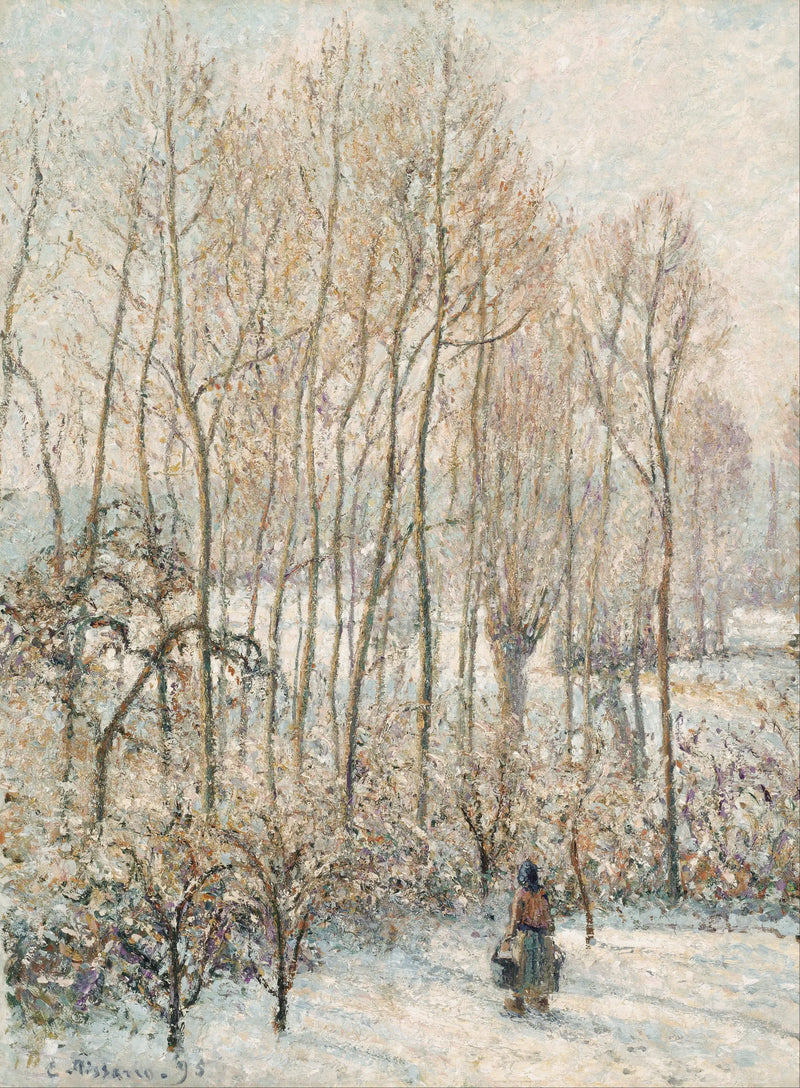 Luz da manhã na neve, Éragny-sur-Epte - Camille Pissarro