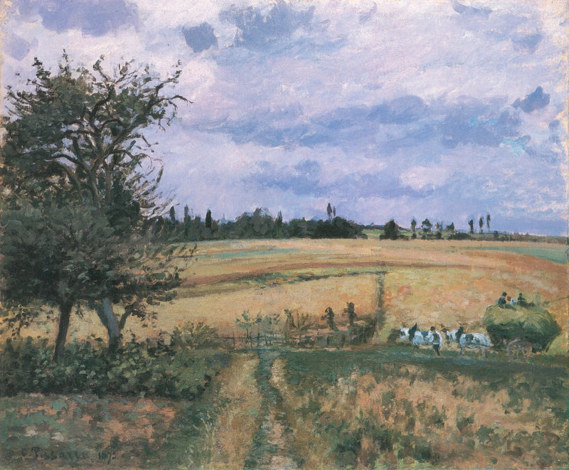 Paisagem em Pontoise - Camille Pissarro