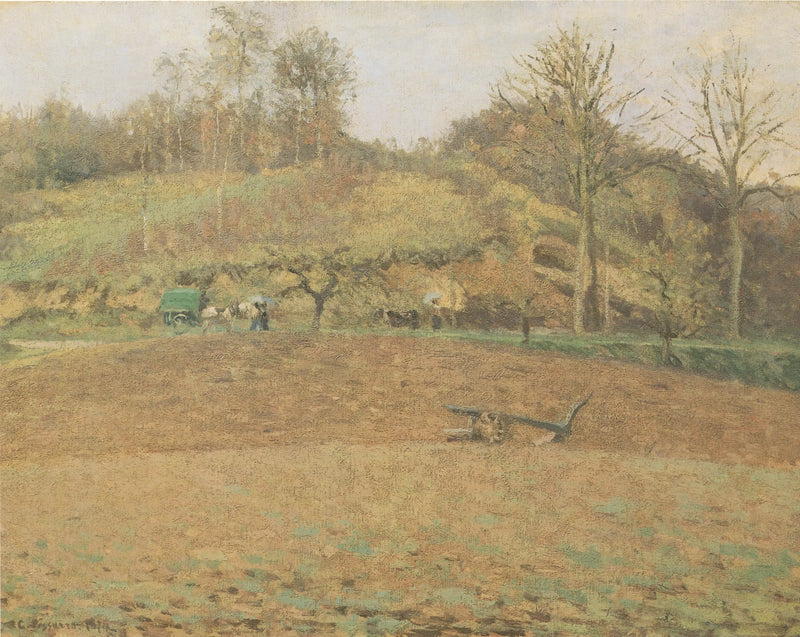Terras aradas - Camille Pissarro