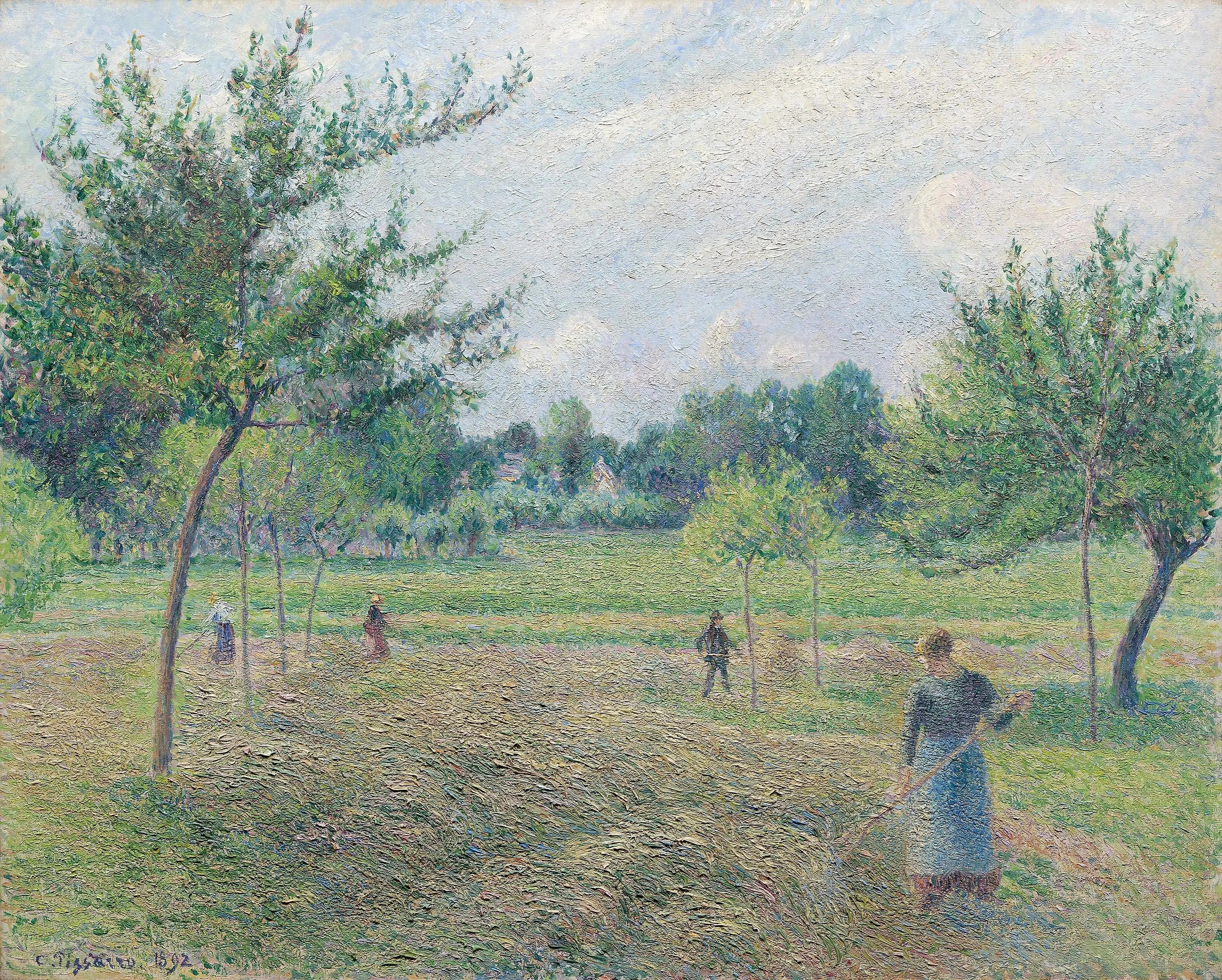 Reproduction du tableau « Fenaison à Éragny - Camille Pissarro » par Alpha Reproduction en peinture à l’huile