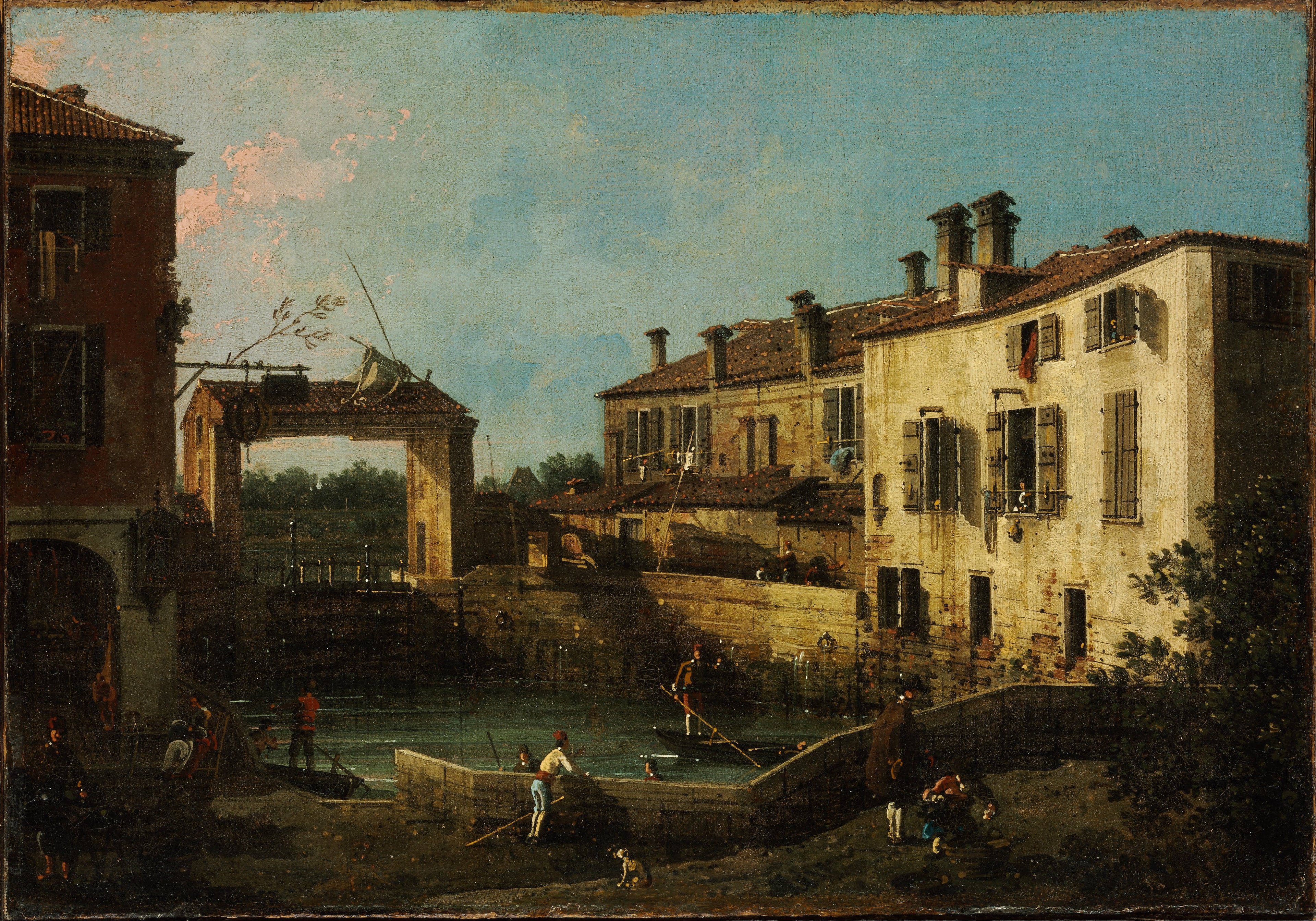 L'Écluse à Dolo - Canaletto
